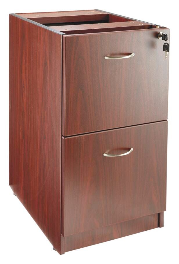 Lorell Essentials Series Mahogany Laminate Desking, Fixed Pedestal, 15-1/2 x 21-7/8 x 28-1/2 Inches, Mahogany 1505945